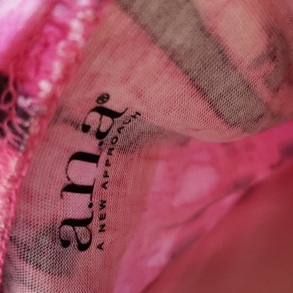 Ana maxi skirt pink with shades of navy blue to purple. Slits on both sides - Picture 4 of 9